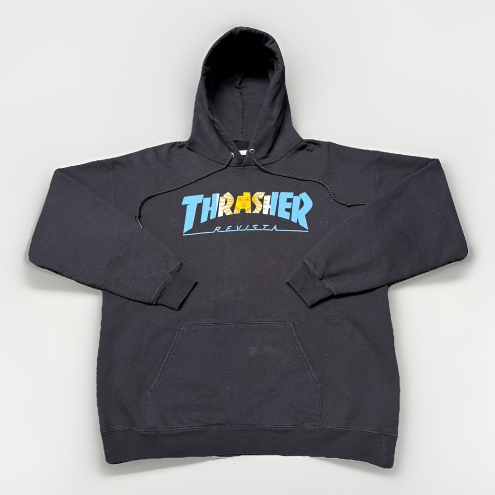 Thrasher Magazine Hoodie Mens‎ Medium M Y2K Skater Sun Graphic Pullover